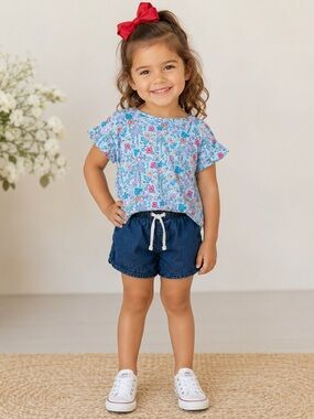 Vineyard Vines Tee and Cat&Jack Jean shorts
